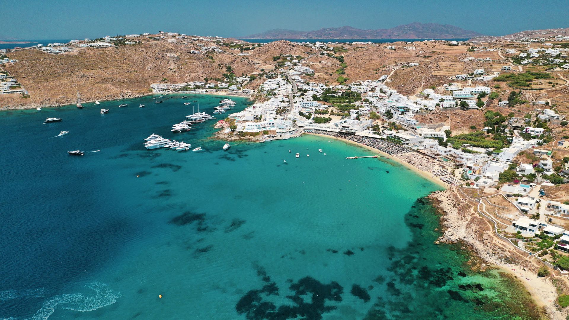 seascape-experiences-mykonos-destinations-south coastline of mykonos-greek-island-cyclades-greece -psarou beach - platis gialos beach