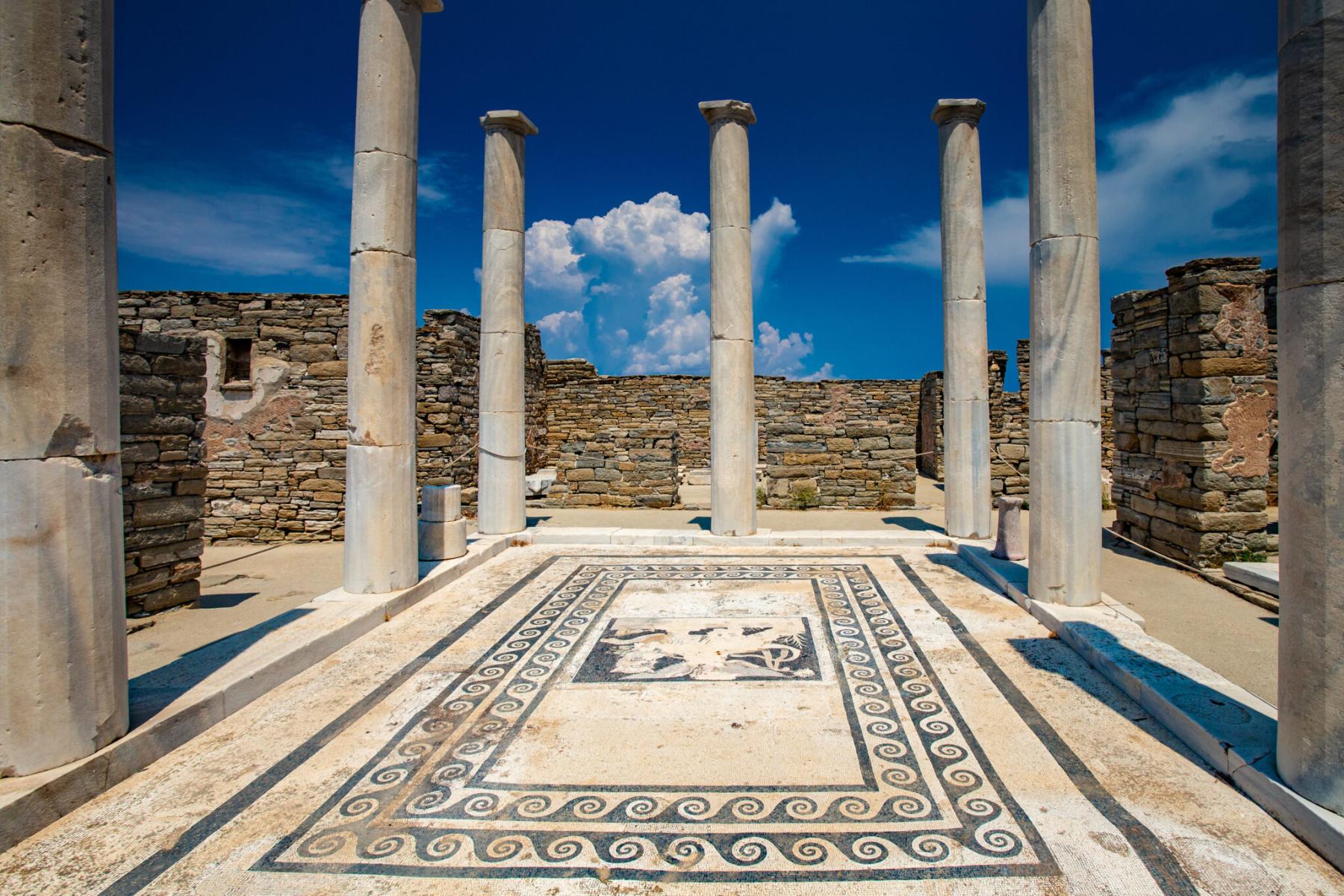 Temple of Apollo on Delos Island, a UNESCO World Heritage Site