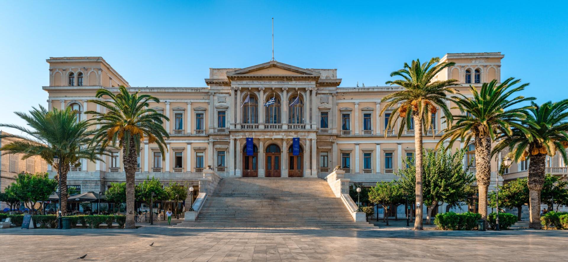 The Magnificent Town Hall of Syros in Hermoupolis: A Neoclassical Treasure