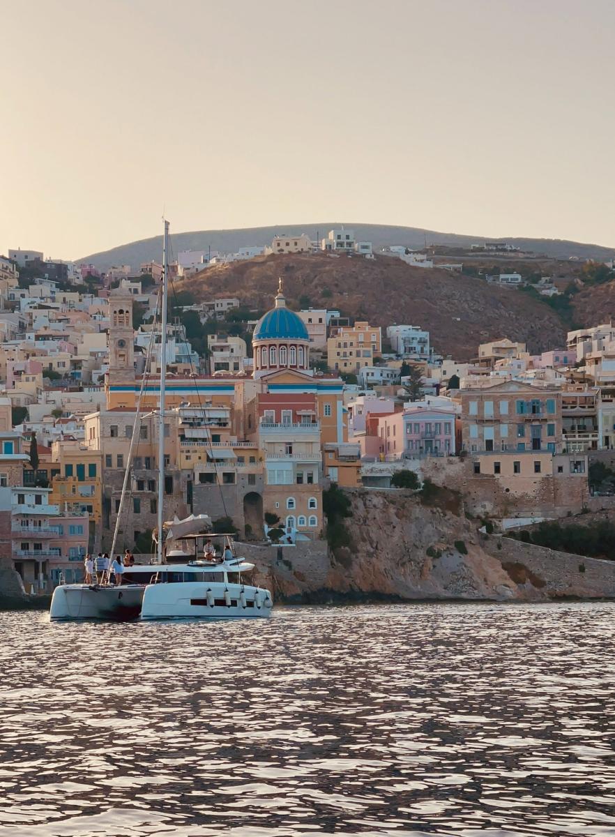 Historic Vaporia Streets of Syros with Stunning Sea Views and Mansions