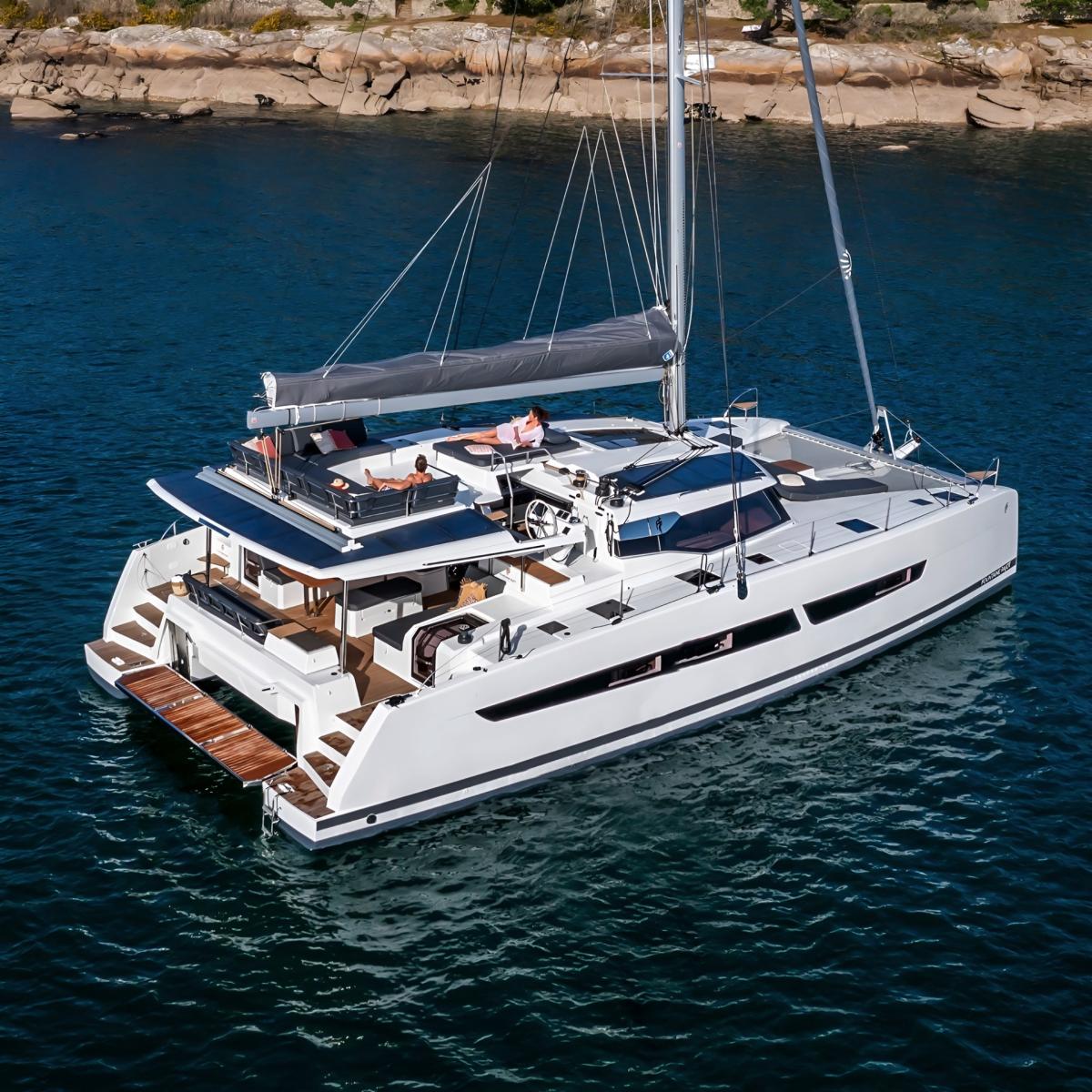 Spacious Outdoor Area of a Catamaran – Perfect for Relaxation