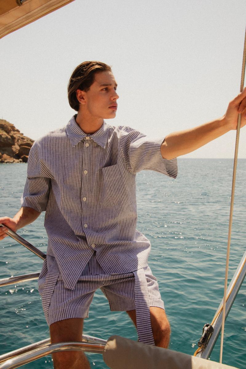 Luxury Sailing Yacht Ocean Star in Mykonos – "The Ocean Star sailing yacht cruising through the turquoise waters of Mykonos, offering a premium yachting experience.