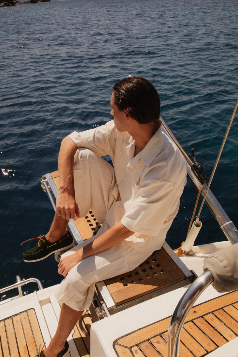 Luxury Sailing Yacht Ocean Star in Mykonos – "The Ocean Star sailing yacht cruising through the turquoise waters of Mykonos, offering a premium yachting experience.