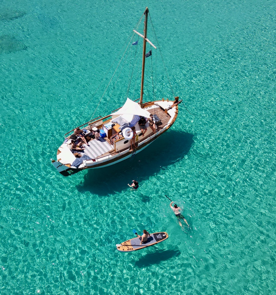 Authentic Mykonos experience – Explore the coastline on a traditional wooden caique