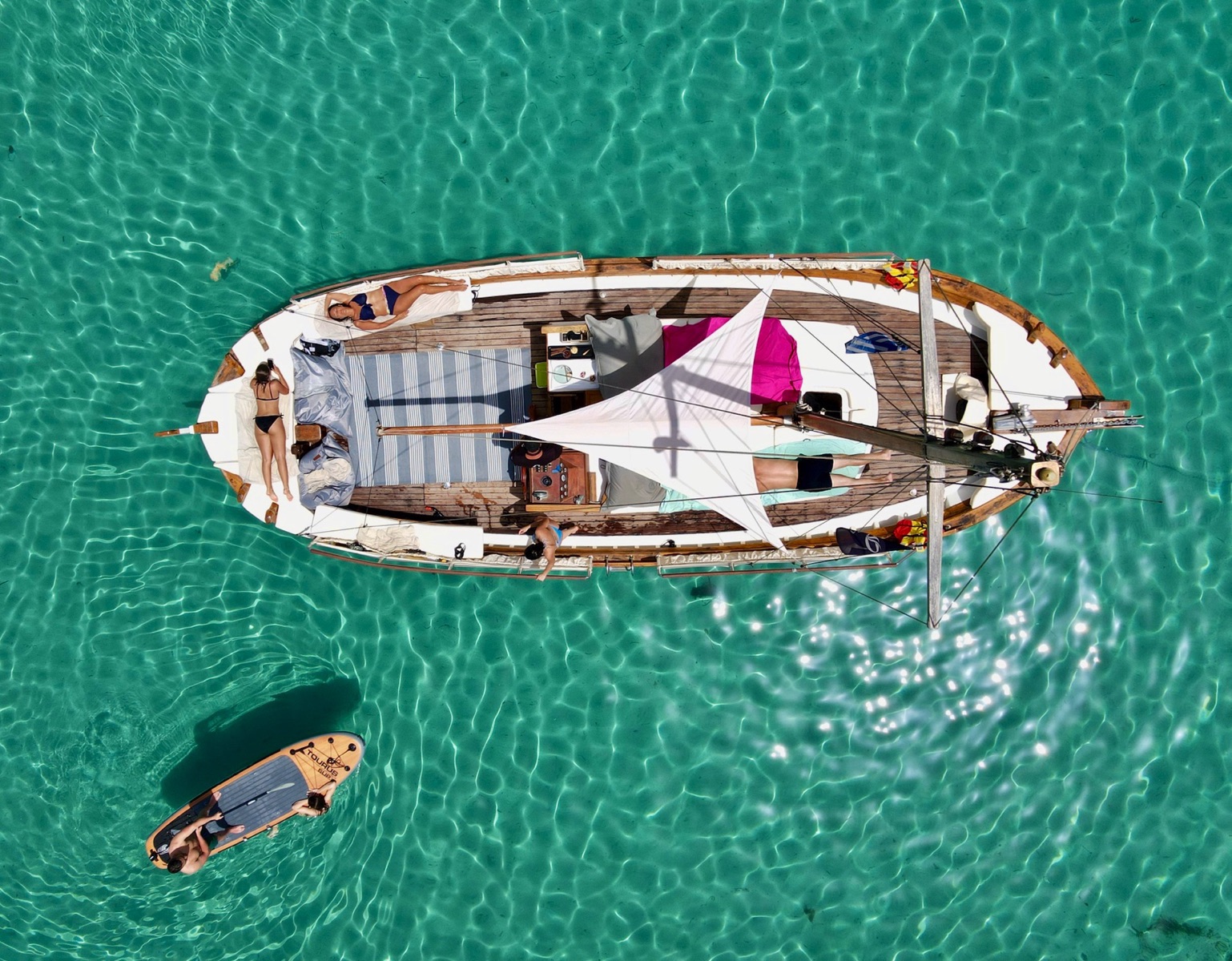 Authentic Mykonos experience – Explore the coastline on a traditional wooden caique