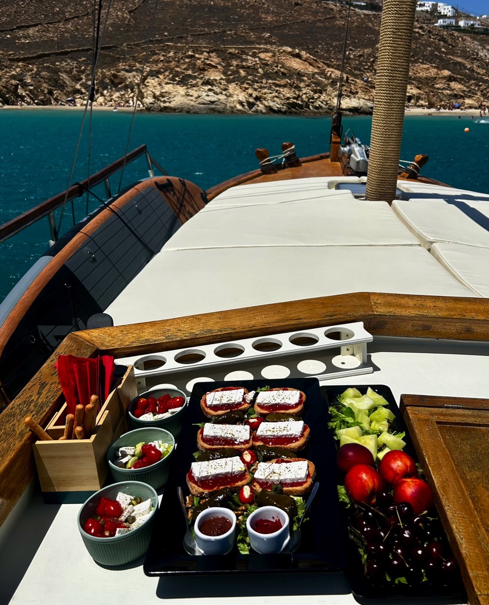 Authentic Mykonos experience – Explore the coastline on a traditional wooden caique