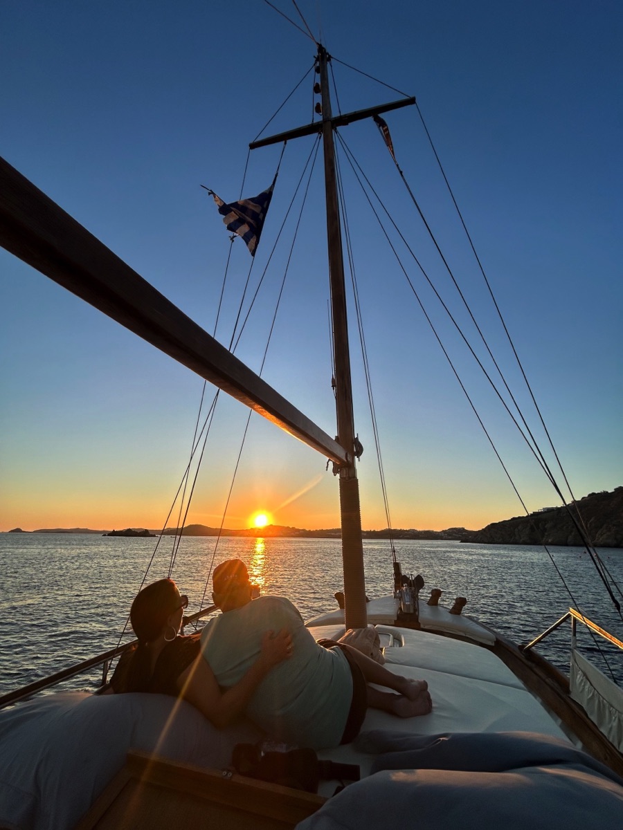 Authentic Mykonos experience – Explore the coastline on a traditional wooden caique