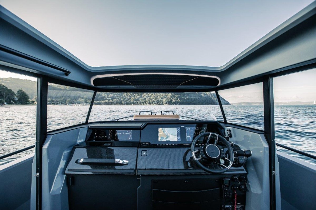 Exclusive Mykonos boat tour aboard the high-performance Axopar Brabus