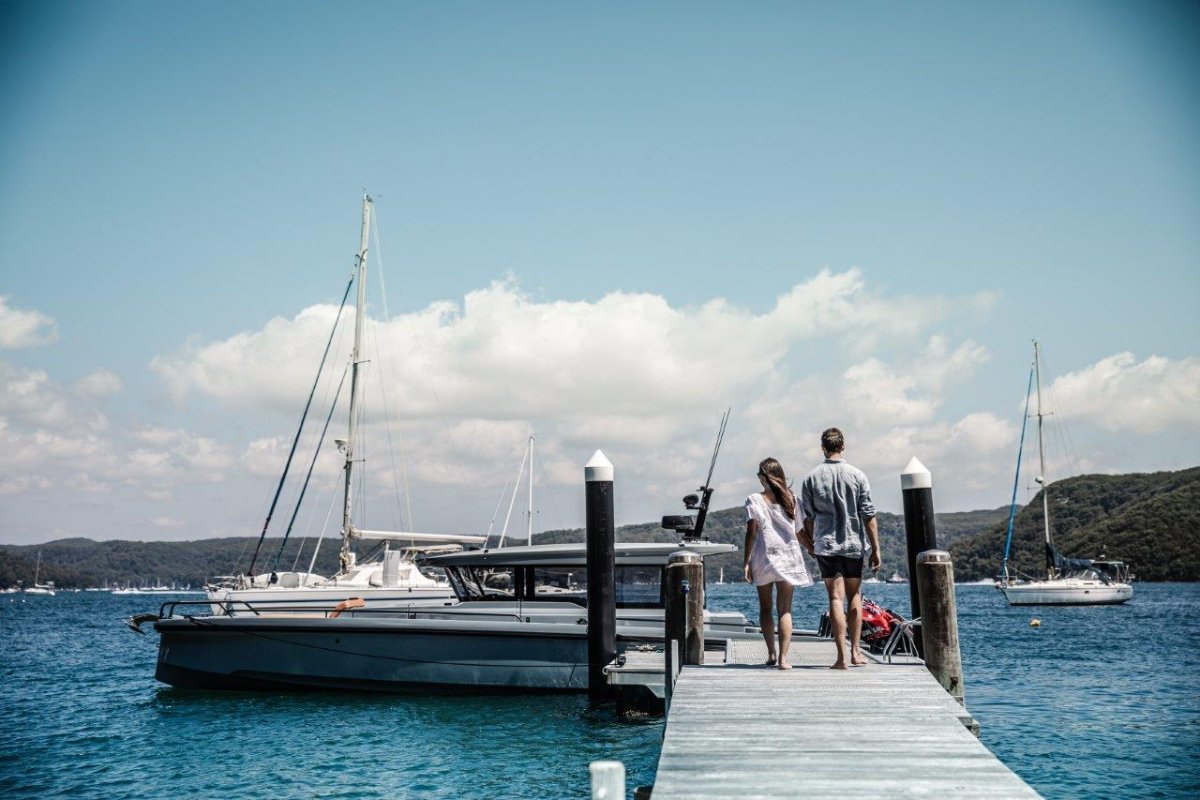 "Private boat transfers by Axopar Brabus – The most comfortable way to travel the Aegean.