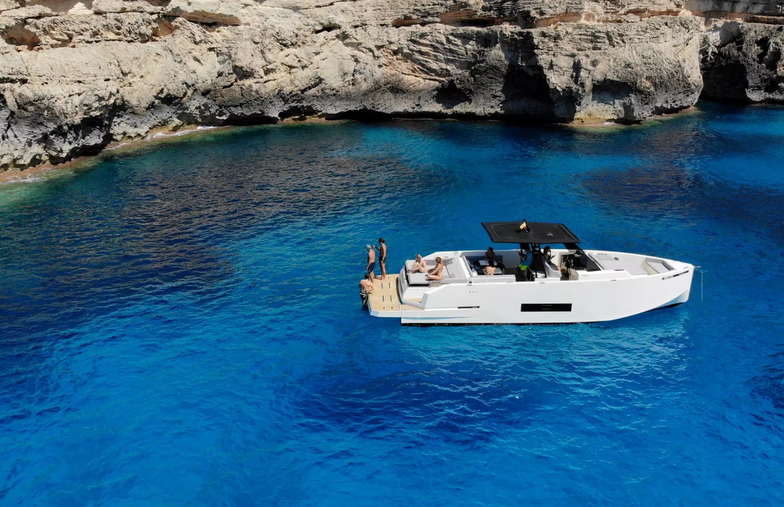 Private yacht cruise in Mykonos aboard the elegant De Antonio 42.