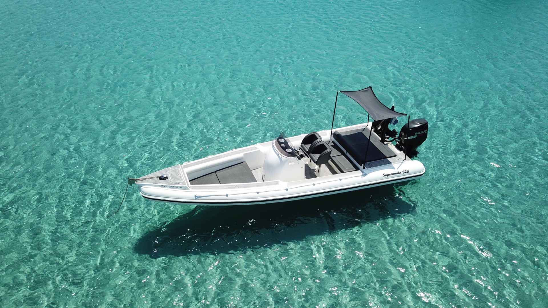 Superonda RIB boat daily cruise – Explore Mykonos with speed, comfort, and style.