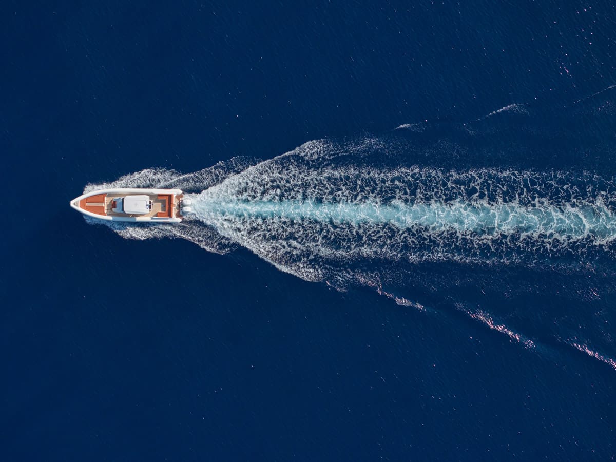 Experience the Aegean Sea aboard the Skipper 38 RIB Boat – Speed, comfort, and exploration