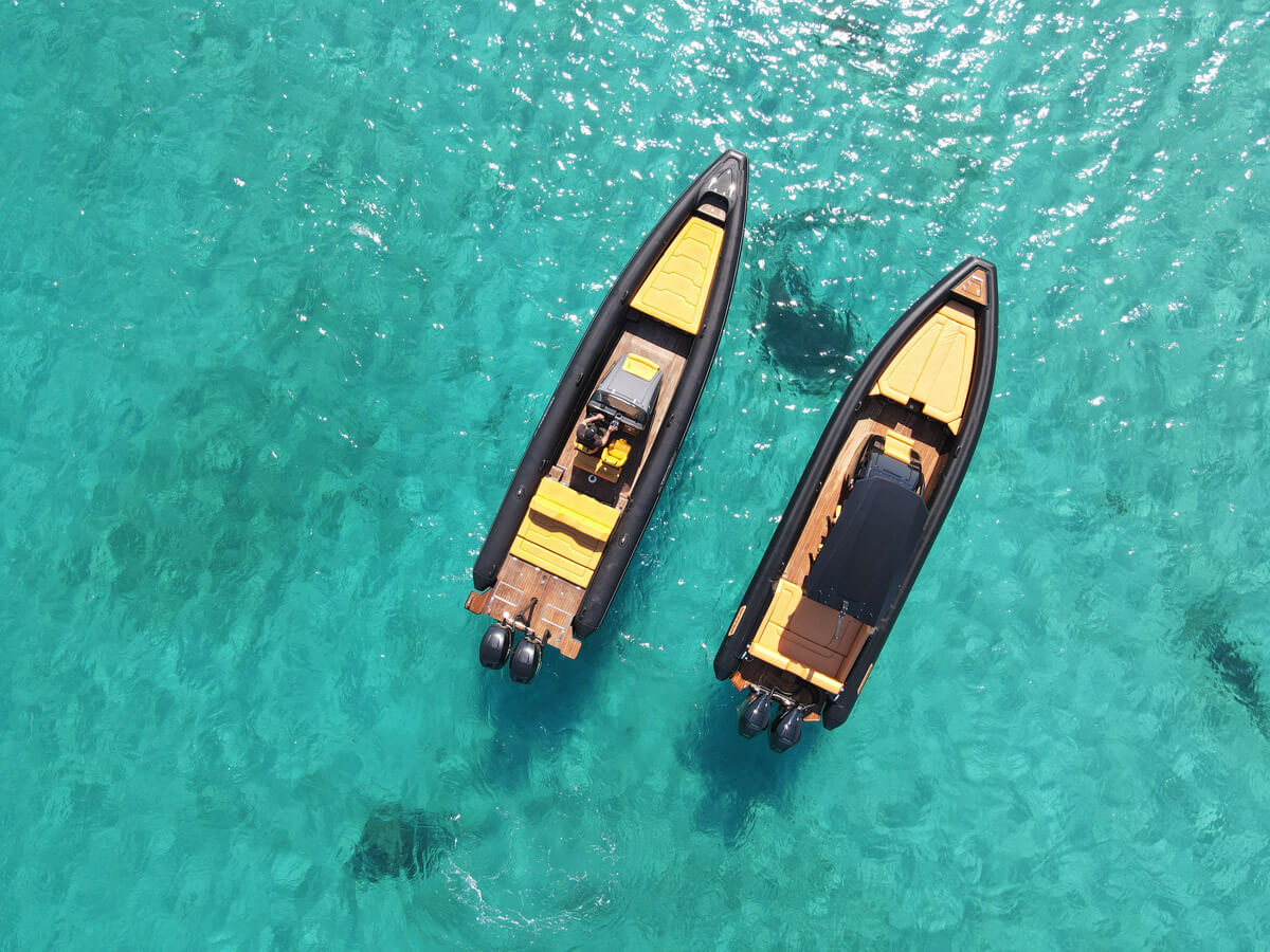 Experience speed and style aboard a Technohull RIB for island-hopping adventures.