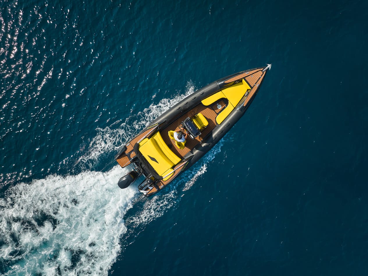 Private Mykonos RIB cruise aboard a Vertigo SR – Speed, style, and comfort combined