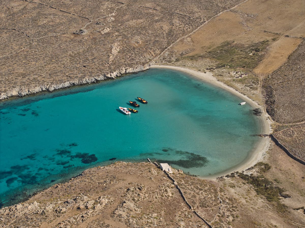 Feel the thrill of the open sea with a high-speed RIB boat cruise in Mykonos.