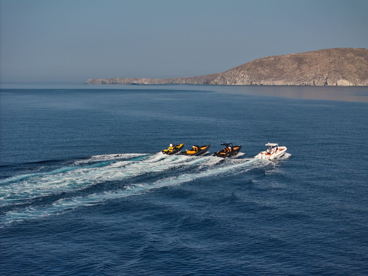 Experience freedom and adventure as you explore Mykonos by RIB boat.